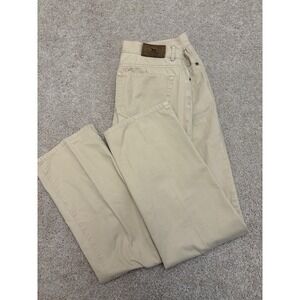 Women's Lauren Ralph Lauren Chino Khaki Preppy Pants Size 8P VTG
